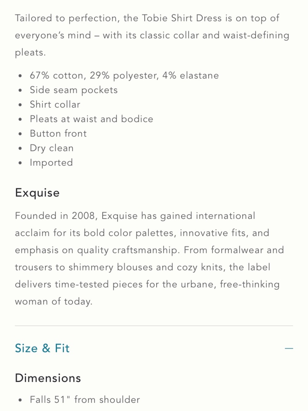 Tobie sleeveless shirtdress by equise - Picture 4 of 5